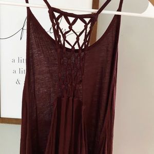 Charlotte Rousse flowy lattice back tank